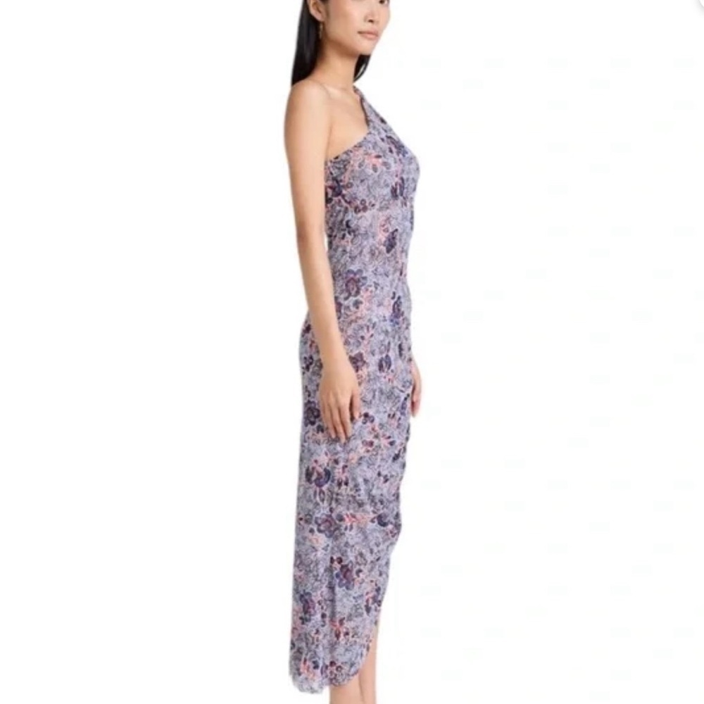 NWT MISA LOS ANGELES Aries Cutout Mesh Sheath Dress Raw Hem Size L - Picture 11 of 14